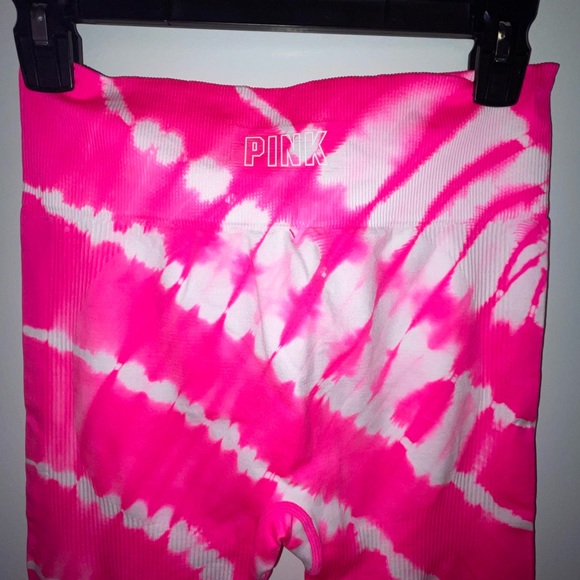 BNWT Ribbed PINK, tie-dye workout leggings - Picture 3 of 5